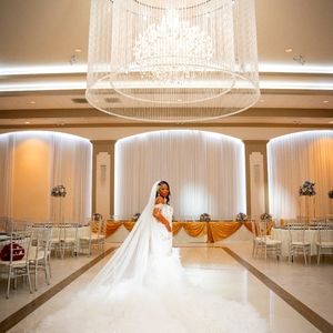 Wedding dress with (6ft train